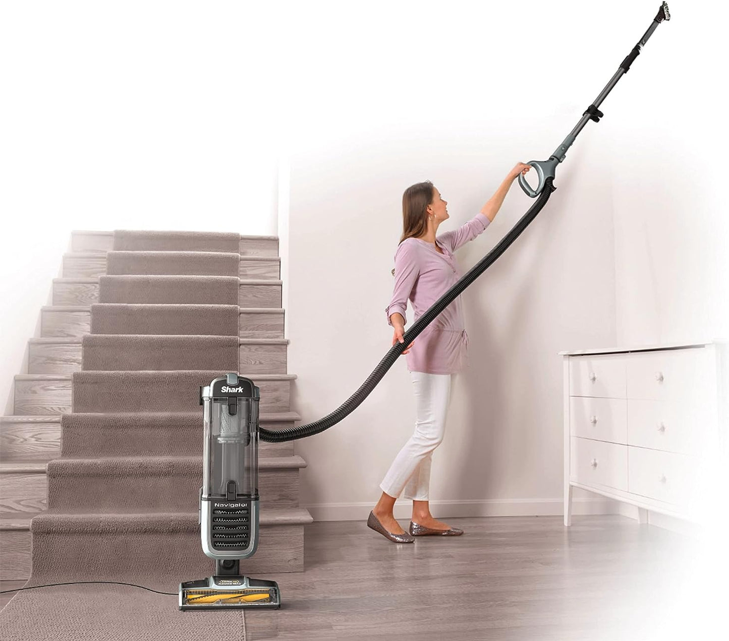 Shark Navigator Zero-M Self-Cleaning Brushroll Pet Pro (ZU62) Upright Vacuum, Pewter Grey Metallic (Renewed)