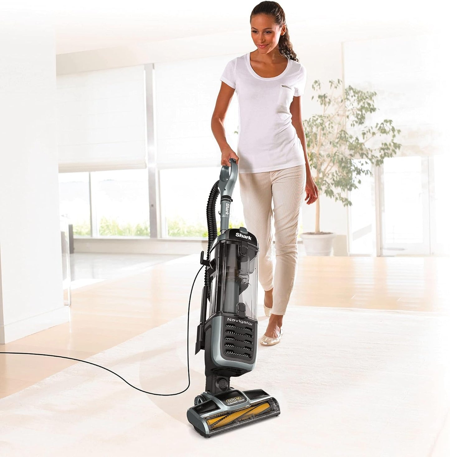 Shark Navigator Zero-M Self-Cleaning Brushroll Pet Pro (ZU62) Upright Vacuum, Pewter Grey Metallic (Renewed)