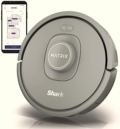 Shark RV2300 Matrix Robot Vacuum with No Spots Missed on Carpets & Hard Floors, Precision Home Mapping, Perfect for Pet Hair, Wi-Fi, Gray (Renewed)
