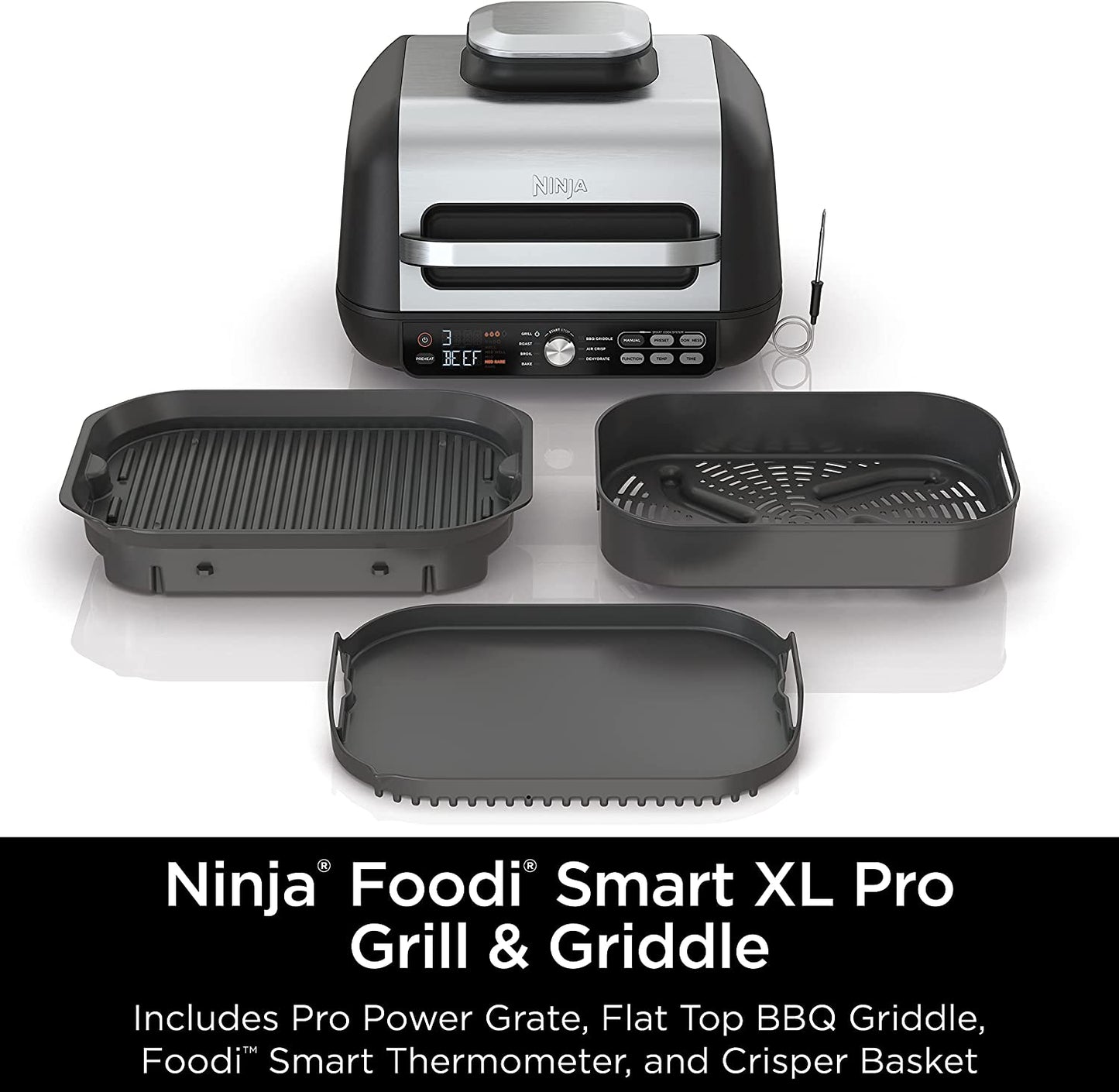 Ninja Foodi Smart XL Pro 7-in-1 Indoor Grill/Griddle Combo - (renewed)